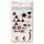 Naklejki emaliowane MME Enamel Shapes Grey, 30szt